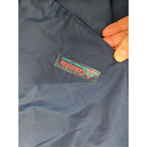 Columbia Vintage ‘80s Turquoise Blue + Red Ski Jacket Coat, men’s size XL - Picture 8 of 15